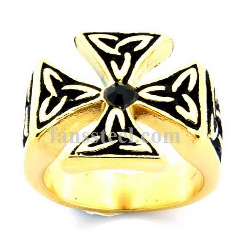 FSR10W03GB celtic German military Cross ring - Click Image to Close